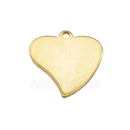 Stainless Steel Heart Pendant Gold Plated