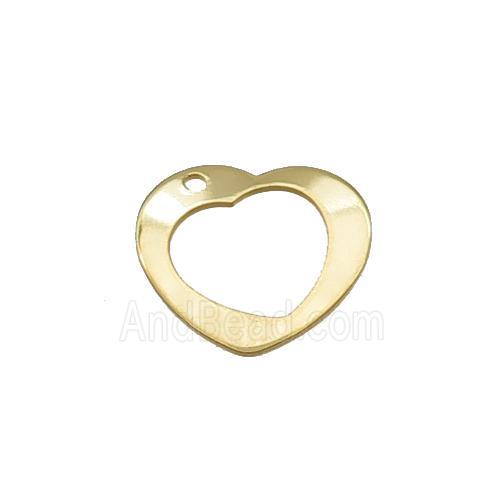 Stainless Steel Heart Pendant Gold Plated