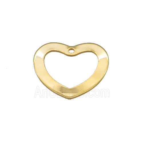 Stainless Steel Heart Pendant Gold Plated