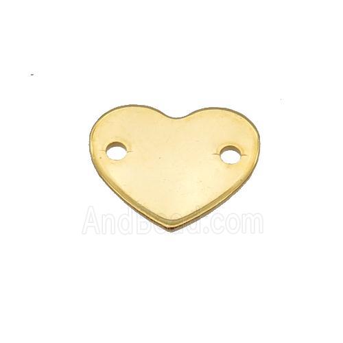 Stainless Steel Heart Connector Gold Plated