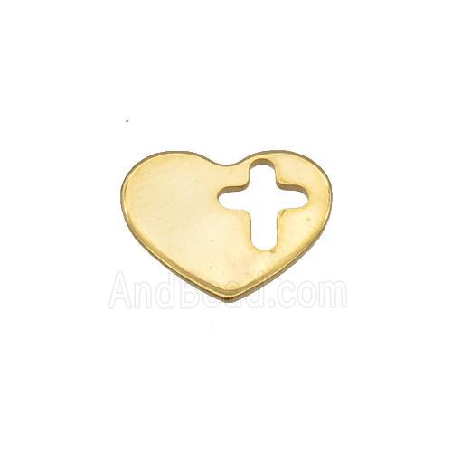 Stainless Steel Heart Pendant Gold Plated