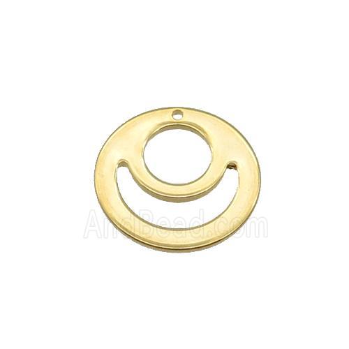 Stainless Steel Emoji Pendant Gold Plated