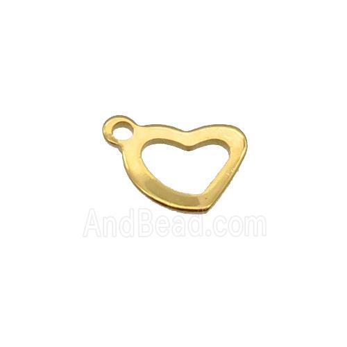 Stainless Steel Heart Pendant Gold Plated