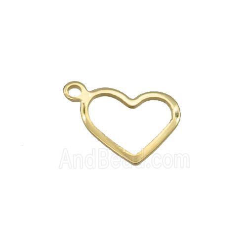 Stainless Steel Heart Pendant Gold Plated