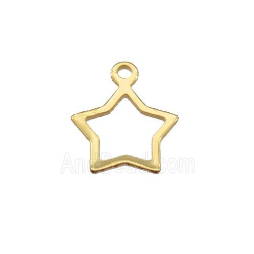 Stainless Steel Star Pendant Gold Plated