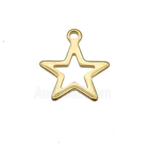 Stainless Steel Star Pendant Gold Plated