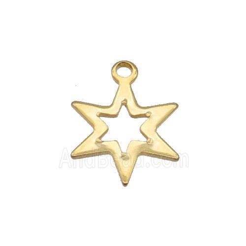 Stainless Steel Star Pendant Gold Plated