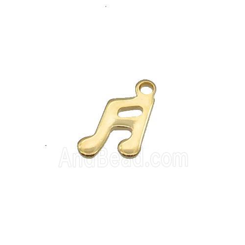 Stainless Steel Musicalnote Pendant Gold Plated
