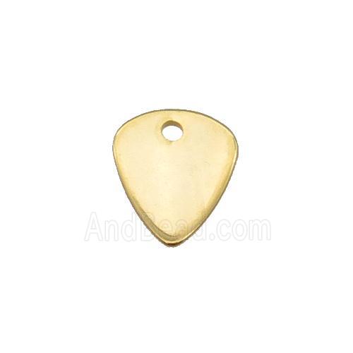 Stainless Steel Teardrop Pendant Gold Plated