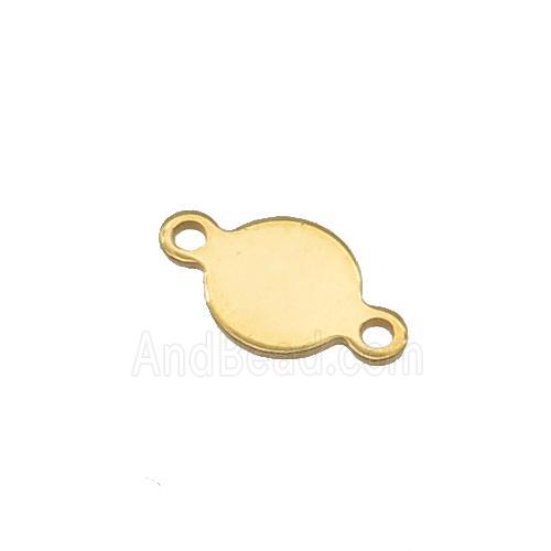 Stainless Steel Circle Connector Gold Plated