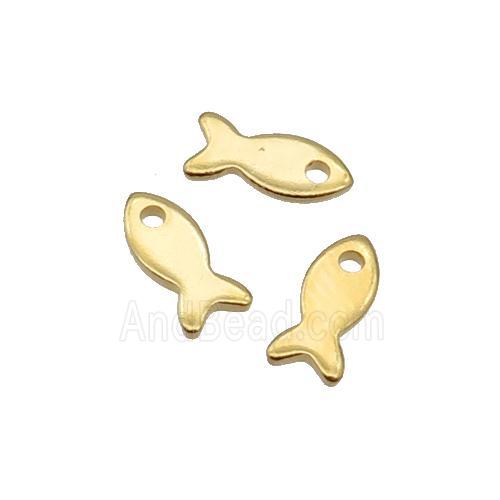 Stainless Steel Fish Pendant Gold Plated