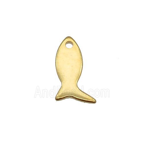 Stainless Steel Fish Pendant Gold Plated