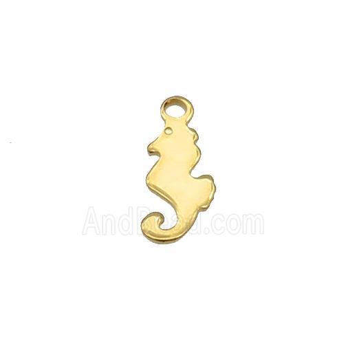 Stainless Steel Seahorse Pendant Gold Plated