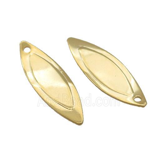 Stainless Steel Marquise Oval Pendant Gold Plated