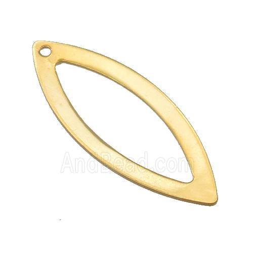 Stainless Steel Marquise Oval Pendant Gold Plated
