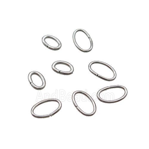 Raw Stainless Steel Oval JumpRing