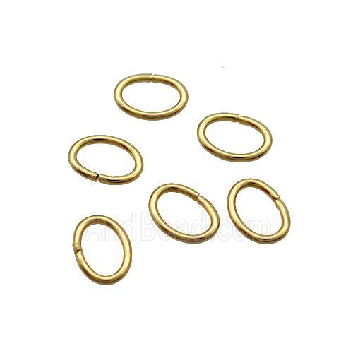Stainless Steel JumpRing Oval Gold Plated
