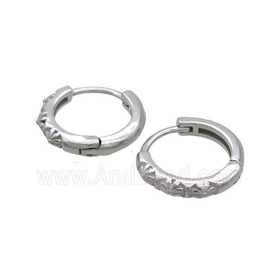 Raw Stainless Steel Hoop Earrings
