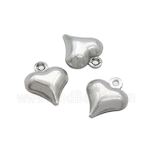 Raw Stainless Steel Heart Pendant