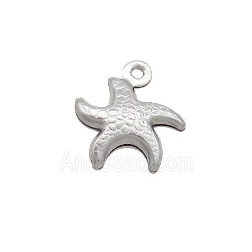Raw Stainless Steel Starfish Pendant