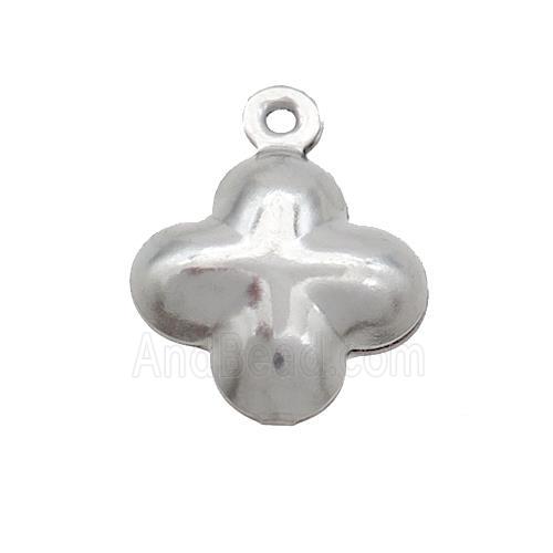 Raw Stainless Steel Flower Pendant