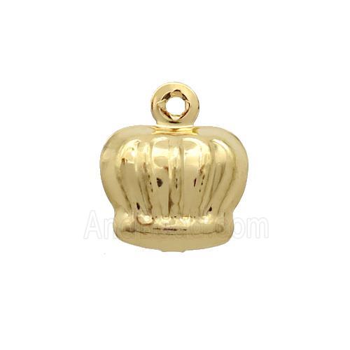 Stainless Steel Crown Pendant Gold Plated