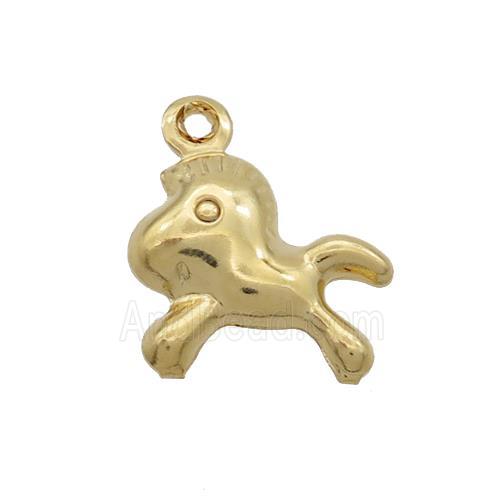 Stainless Steel Foal Charm Pendant Charms Gold Plated