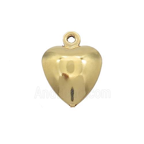 Stainless Steel Heart Pendant Gold Plated