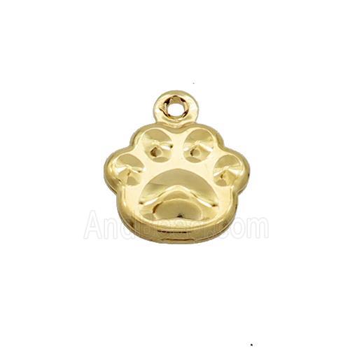 Stainless Steel Paw Pendant Gold Plated