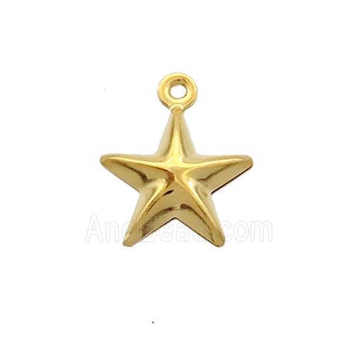 Stainless Steel Star Pendant Gold Plated
