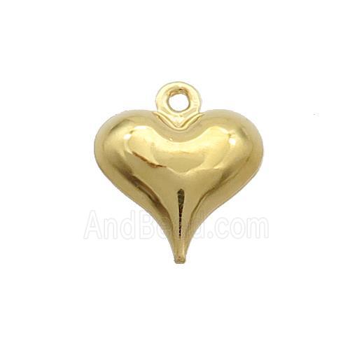 Stainless Steel Heart Pendant Gold Plated