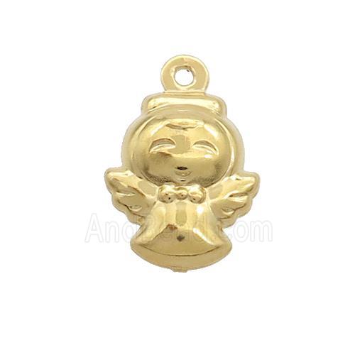 Stainless Steel Angel Pendant Fairy Gold Plated