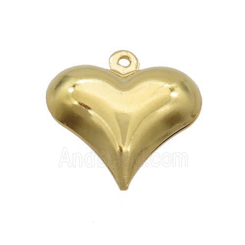 Stainless Steel Heart Pendant Gold Plated