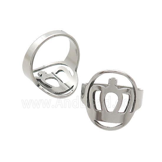 Raw Stainless Steel Rings Crown