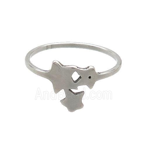 Raw Stainless Steel Rings Star