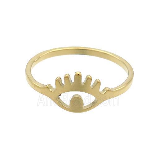 Stainless Steel Rings Eye Gold Plated