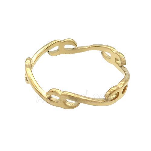 Stainless Steel Rings Gold Plated