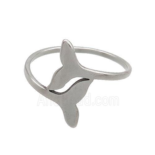 Raw Stainless Steel Rings Sharktail