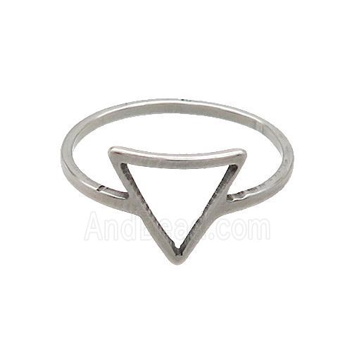 Raw Stainless Steel Rings Triangle