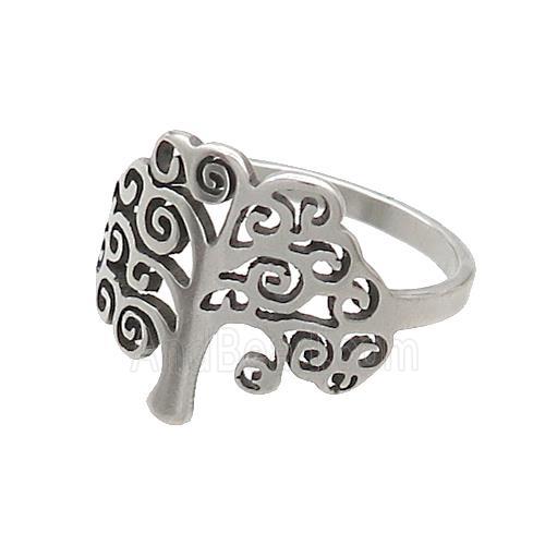 Raw Stainless Steel Rings Tree