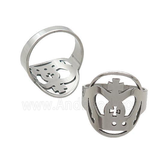 Raw Stainless Steel Rings Crown