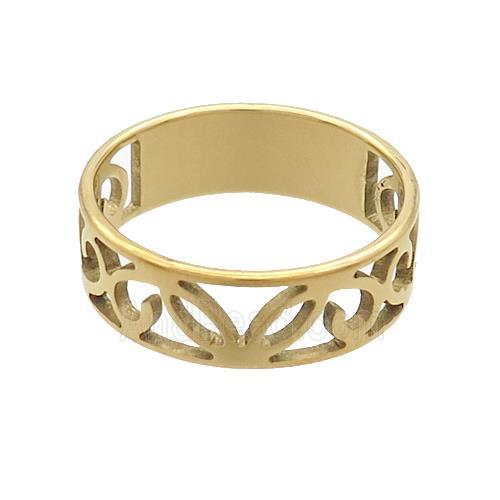 Stainless Steel Rings Gold Plated