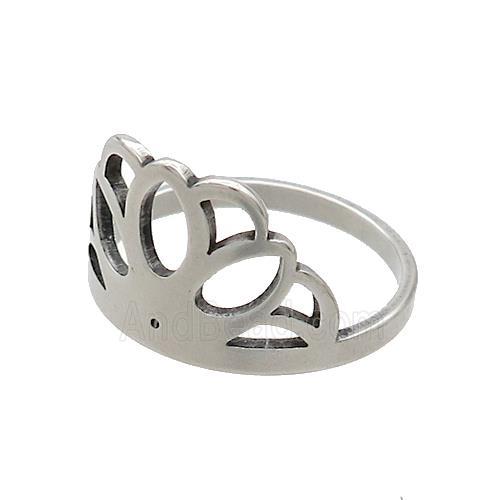 Raw Stainless Steel Rings Crown