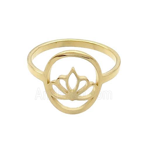 Stainless Steel Crown Rings Gold Plated