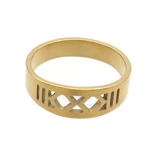 Stainless Steel Rings Gold Plated