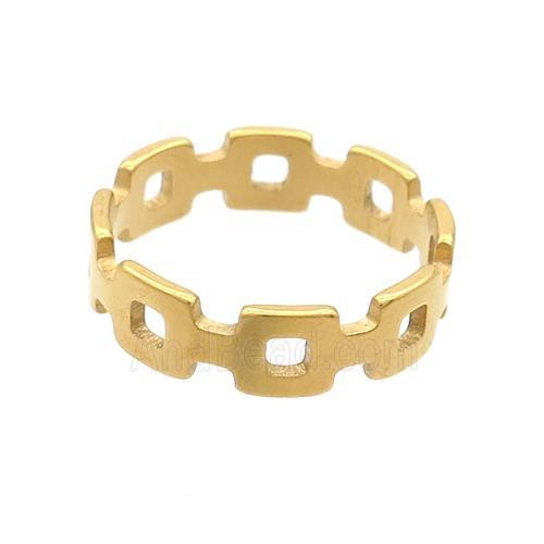 Stainless Steel Rings Gold Plated