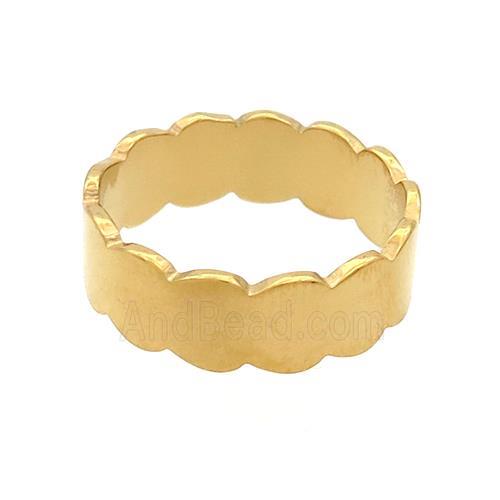 Stainless Steel Rings Gold Plated