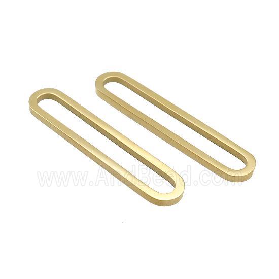 Stainless Steel Oval Connector Gold Plated