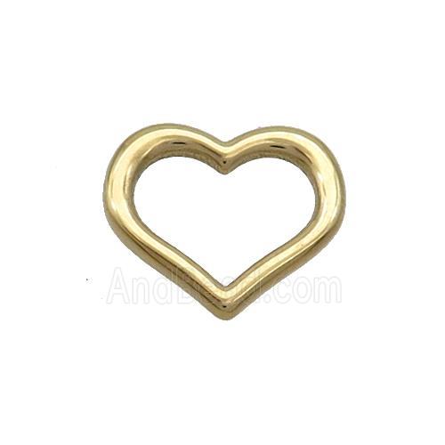 Stainless Steel Heart Pendant Gold Plated