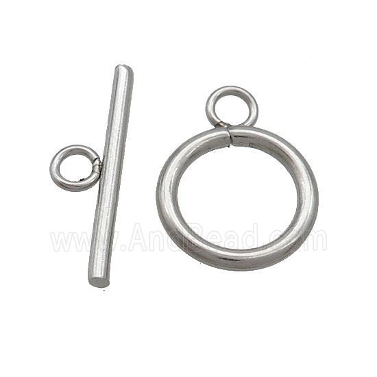 Raw Stainless Steel Toggle Clasp